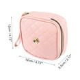 thumbnail image 2 of 1 Pc Bolsa de Maquillaje Floral para Mujeres para Vacaciones, Camping, Viajes de Negocios, Baño, Cuero PU Rosa, 2 of 4