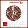 thumbnail image 2 of Xecao Mushrooms And Leaves Pattern Christmas Tree Skirt Round Xmas Tree Mat Base Cover for Holiday Home Decorations-30", 2 of 6