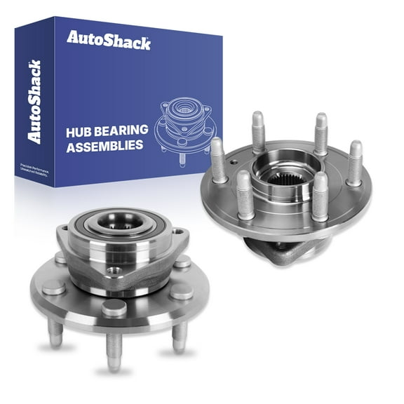 AutoShack Front Wheel Hub Bearing Assemblies with ABS Replacement for 2009-2017 Chevrolet Traverse 2007-2016 GMC Acadia 2007-2010 Saturn Outlook 2-PC