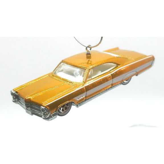 Christmas Ornament for 1965 Pontiac Bonneville Gold/White Side Stripes