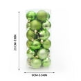 thumbnail image 2 of AuroraX Christmas Ball Decorations Green Birthday Ornaments , 24 Pcs 1.6 Inch Shatterproof Ornaments , Christmas Tree Birthday Indoor Holiday Decor, 2 of 4