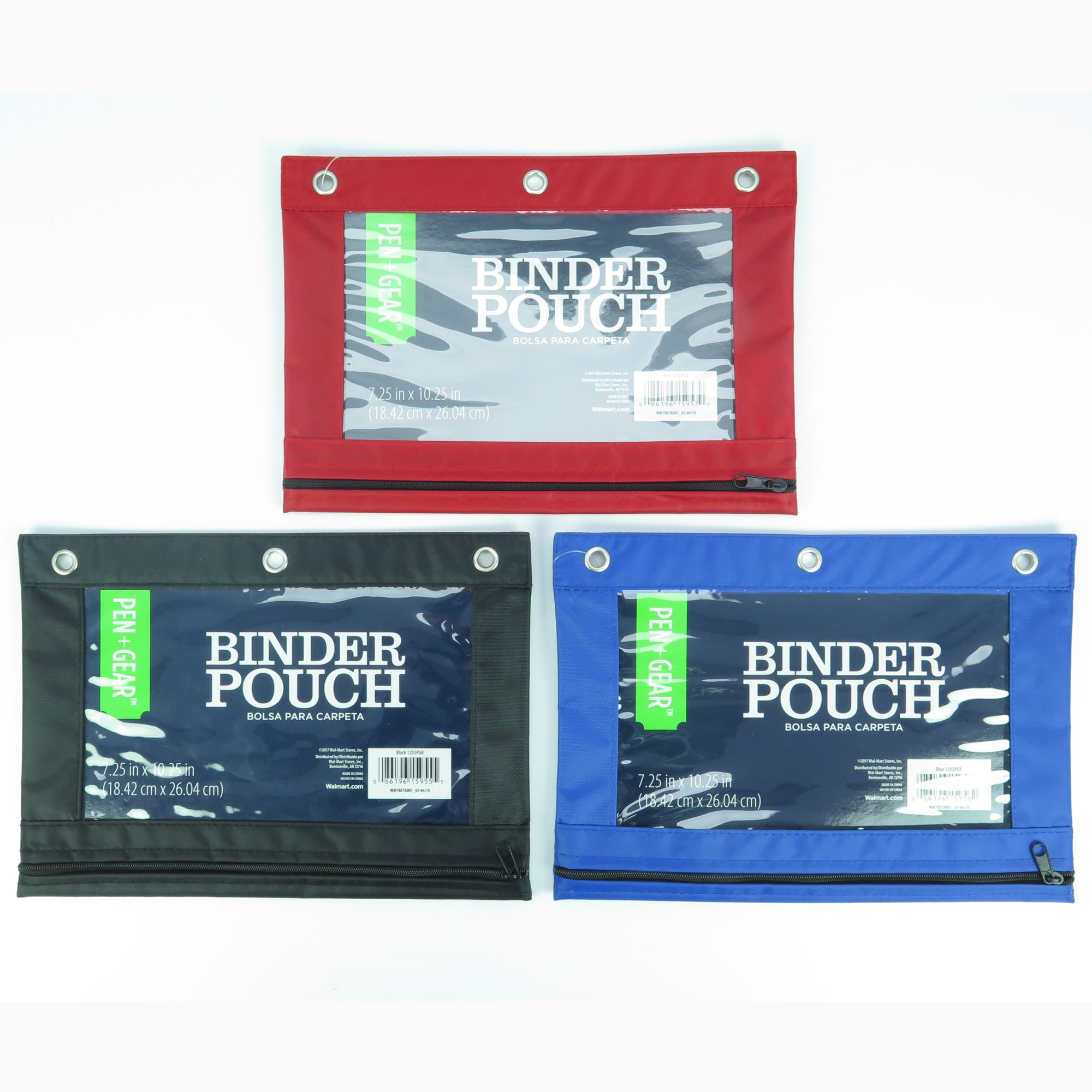 Pen + Gear Solid Binder Pouch, single pouch, color will vary Walmart