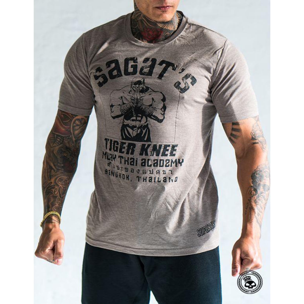 Superare Sagat Muay Thai T-Shirt Heather Tan