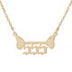 thumbnail image 1 of Joyería de Acero Inoxidable Mujeres Luz Ángel Número Colgante Collar 000 999, 1 of 6