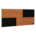 thumbnail image 4 of Cabecera Flotante Individual Playcon de cama Minimalista 100 cm negro y madera naranja, 4 of 8