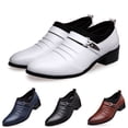 thumbnail image 2 of YUEHUA Mens Dress Shoes Casual Business Oxford Derby Orthopedic Leather Shoes Simple Lace-up Walk Loafers Flats Shoes for Men, 2 of 9
