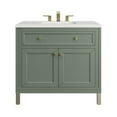 thumbnail image 2 of James Martin Vanities 36" Single Vanity, Smokey Celadon w/ 3 CM White Zeus Top, 2 of 6