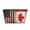 Gold, variant on America Canada Flag Purse Organizer Handbags Totes Leather Zipper Printing Bag For Women Travel Toiletry Bag
