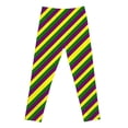 thumbnail image 4 of Girls Carnival Leggings 3D Diagonal Striped Print Tapered Yoga Dance Casual Leggings Green 11 Y-12 Y, 4 of 4