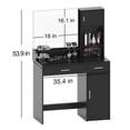 thumbnail image 7 of Makeup Vanities Vanity Desk with Mirror and LED Light Strip,Dressing Table with Large Drawer, 3 Level Storage Dresser & 3 Lighting Modes Adjustable Brightness, Suitable for Bedroom(Black),Bedroom Mak, 7 of 7