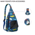 thumbnail image 2 of Great White Shark Attack Print Sling - Dramatic Ocean Scene Design, 2 of 4