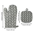 thumbnail image 3 of Clearance Items,npkgvia Oven Mitts,Oven Gloves,Set Of 6 Oven Mitts And Pot Holders Kitchen Microwave Mitts Heat Oven Mittens And Oven Hot Mitts For Cooking,Bakeware,Gray, 3 of 8