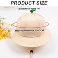 thumbnail image 2 of Sombrero de pescador para niños de 1 a 6 años con circunferencia de la cabeza de 50 a 52 cm, sombrero de lavabo para niños y niñas, lindo sombrero para el sol de dibujos animados, 2 of 5