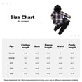 thumbnail image 2 of URMAGIC Toddler Boy Clothes Hoodie Sweatsuit Outfits Kids Flannel Plaid Shirt Top Pants Set for Fall Winter Spring 1-5T, 2 of 10