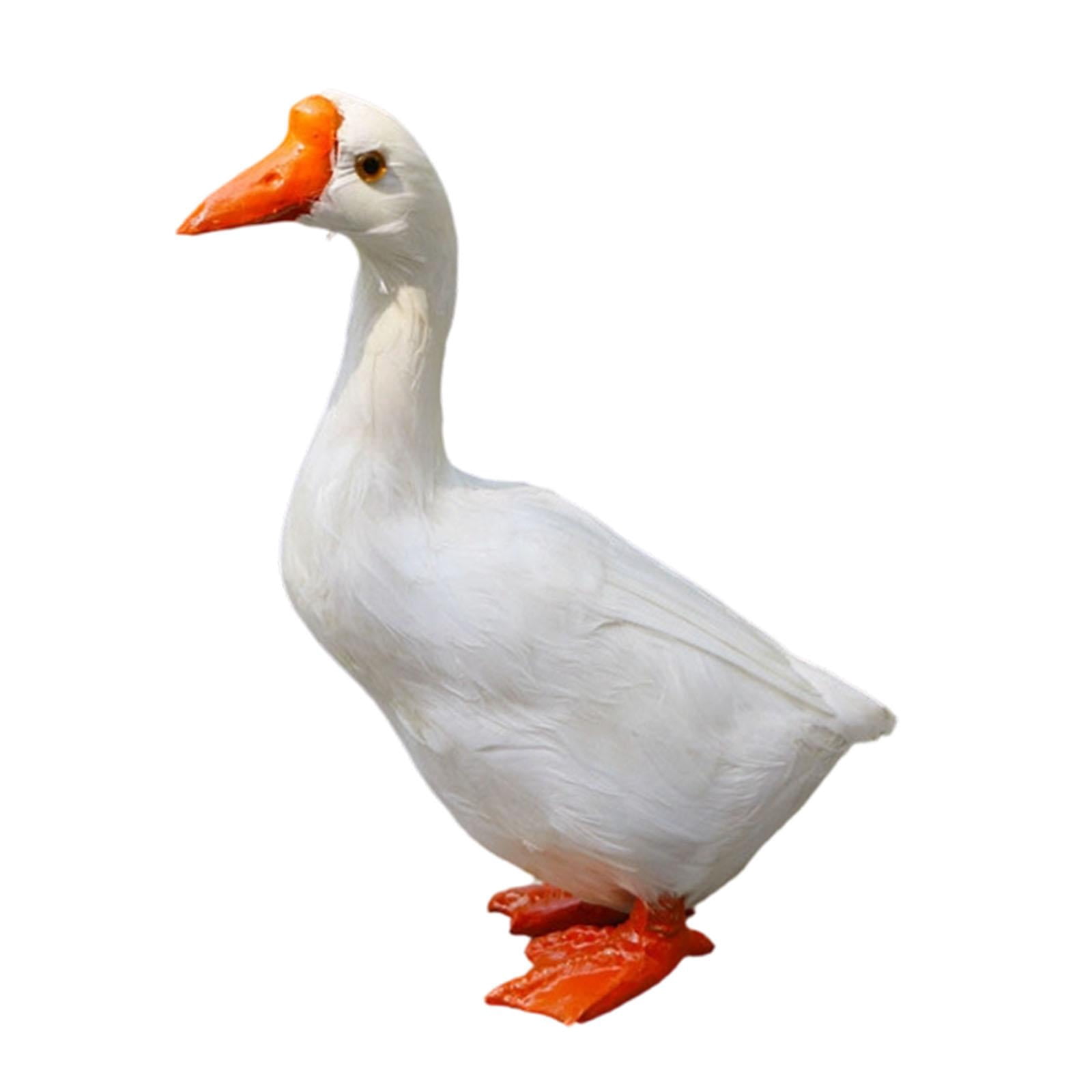 Aymzbd Goose Garden Statue Realistic Ornament Sculpture for Patio Living Room Porch 20cm