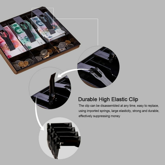 Money Counter Case Plastic Case Cash Garden Landscape Crystal Picture; Register Box Cashier Coin Drawer Box Cash Drawer Tray