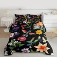 thumbnail image 2 of Castle Fairy Floral Hummingbird Queen Comforter Set,Spring Garden Bedding Comforter Set, 2 of 8