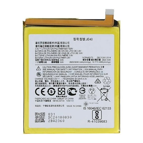 Replacement Battery JE40 3000 mAh 3.8V Compatible With Motorola Moto G7 Play