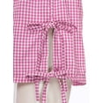 thumbnail image 5 of dPois Women's Lace-up Gingham Pajama Shorts Elastic Boxer Shorts Pajama Bottom Printed Sleepwear Pink S, 5 of 6