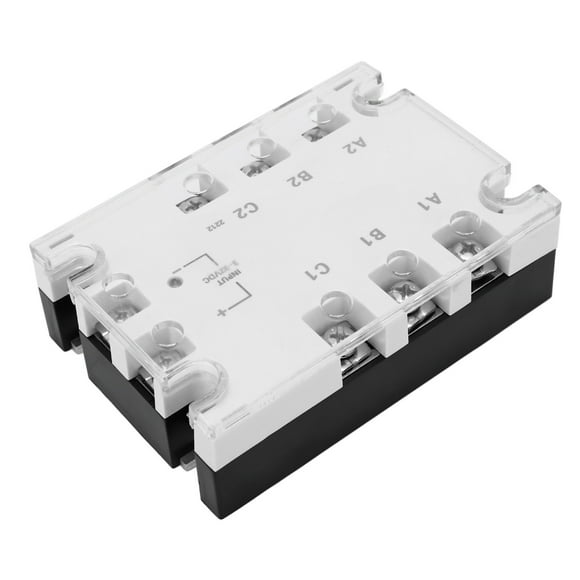 Solid State Relay, 3 to 32VDC 24 to 480VAC DC to Ac Solid State Relay Ac Relay Switch Relay Module Noiseless Anti Shock SSR Electrical Accessories for Industrial Automation