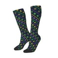 thumbnail image 2 of Daiia Sports Socks Mardi Gras Strings of Beads Printed Novelty Crew Socks for Men Women Knee High Socks Cotton Socks Soft & Breathable Support Unisex Socks, 2 of 9
