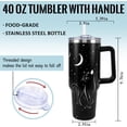 thumbnail image 4 of Black Cat Tumbler 40 Oz, Funny Cat Gifts for Cat Lovers Women, Witch Goth Halloween Tumbler Cup Travel Mug, Goth Witch Cat Stuff Things, Witchy Cat Themed Gifts for Women, 40 Ounce Tumbler with Handle, 4 of 6