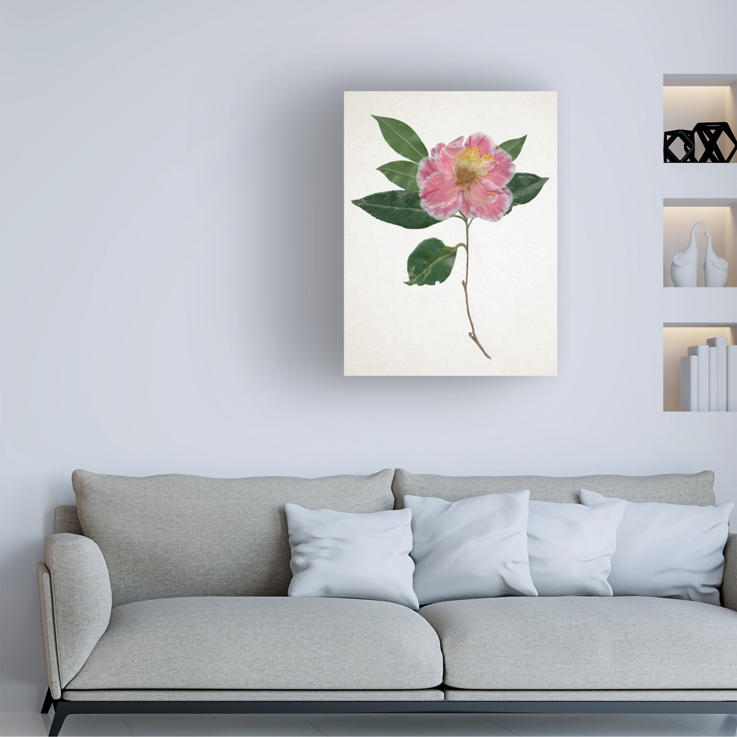 Annie Warren 'Pressed Camellia I' Canvas Art