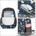 thumbnail image 4 of Unicorn and Moon Blue Pattern 17" School Backpacks for Teens,Waterproof Oxford Fabric,S-Shape Padded Straps for School,Travel,Hiking,Camping, 4 of 6