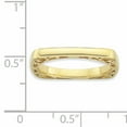 thumbnail image 2 of Sterling Silver Polished Gold-Plate Square Ring, 2 of 6