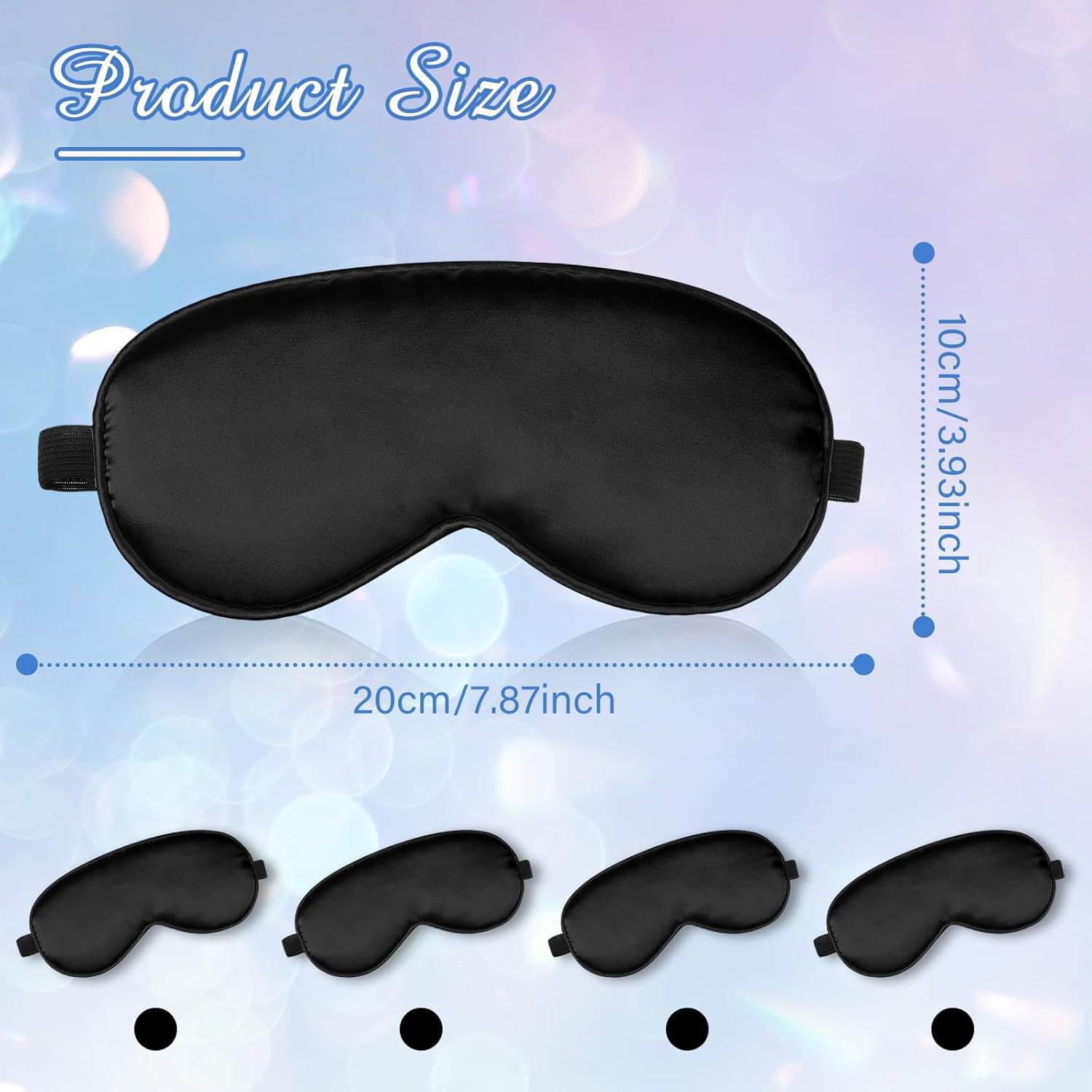 Cozyall  Silk Sleep Eye Mask Soft Eye Covers for Sleeping with Adjustable Strap Sleep Mask Blindfold for Sleeping Blocking out Lights Travel Relax