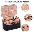 thumbnail image 3 of Bolsa de maquillaje Senbowe Travel grande de cuero impermeable para mujer, 3 of 8