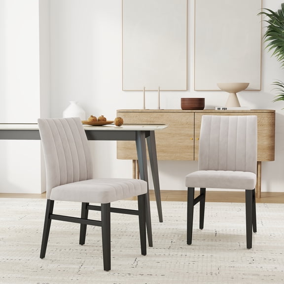 Cterwk Set of 2 Upholstered Dining Chair Side Chair for Dining Room, Living Room, Tan