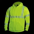 thumbnail image 2 of Rothco Hi-Vis Performance Zipper Sweatshirt - Safety Green, 2 of 4