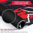 thumbnail image 3 of XXL Extended Anime Mouse Pad Red and Black Gaming Desk Pads Rectangle Office Desktop Mouse Mat Large Stitched Edges Mousepad with Non-Slip Rubber Base(Size:35.4x15.7in), 3 of 6