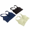 thumbnail image 4 of 3 uds sujetador de entrenamiento para mujer cuello en U que absorbe la humedad alto impacto transpirable elástico resistencia al impacto sujetador de Yoga Color mezclado M, 4 of 8