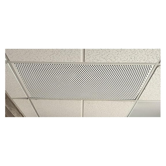 2' x 4' White Plastic Perforated Tile