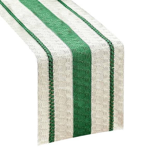FUYPSE 2026 New Arrivals Decorative Table Lamp Green Tassel Table Runner American Style Farmhouse Table Decor for Dining RoomHoliday or Kitchen
