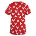 thumbnail image 5 of Abomasnow Valentines Day Scrubs Tops Women Short Sleeve V Neck Nursing Uniform Plus Size Heart Print Nursing Uniform S-5XL, 5 of 5