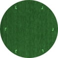 thumbnail image 1 of Ahgly Company Indoor Round Abstract Emerald Green Contemporary Area Rugs, 6' Round, 1 of 4