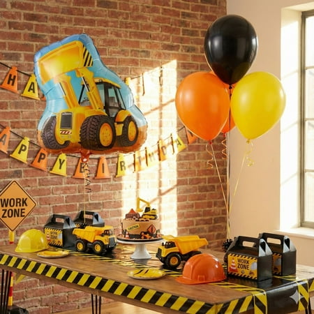 Construction Zone Foil Balloon