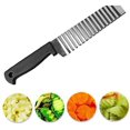 thumbnail image 1 of Crinkle Cutter, Wavy Potato Cutter, Wavy Crinkle Knife Set, Stainless Steel Blade Kitchen Vegetable Strips Corrugated Cutter, 1 of 2