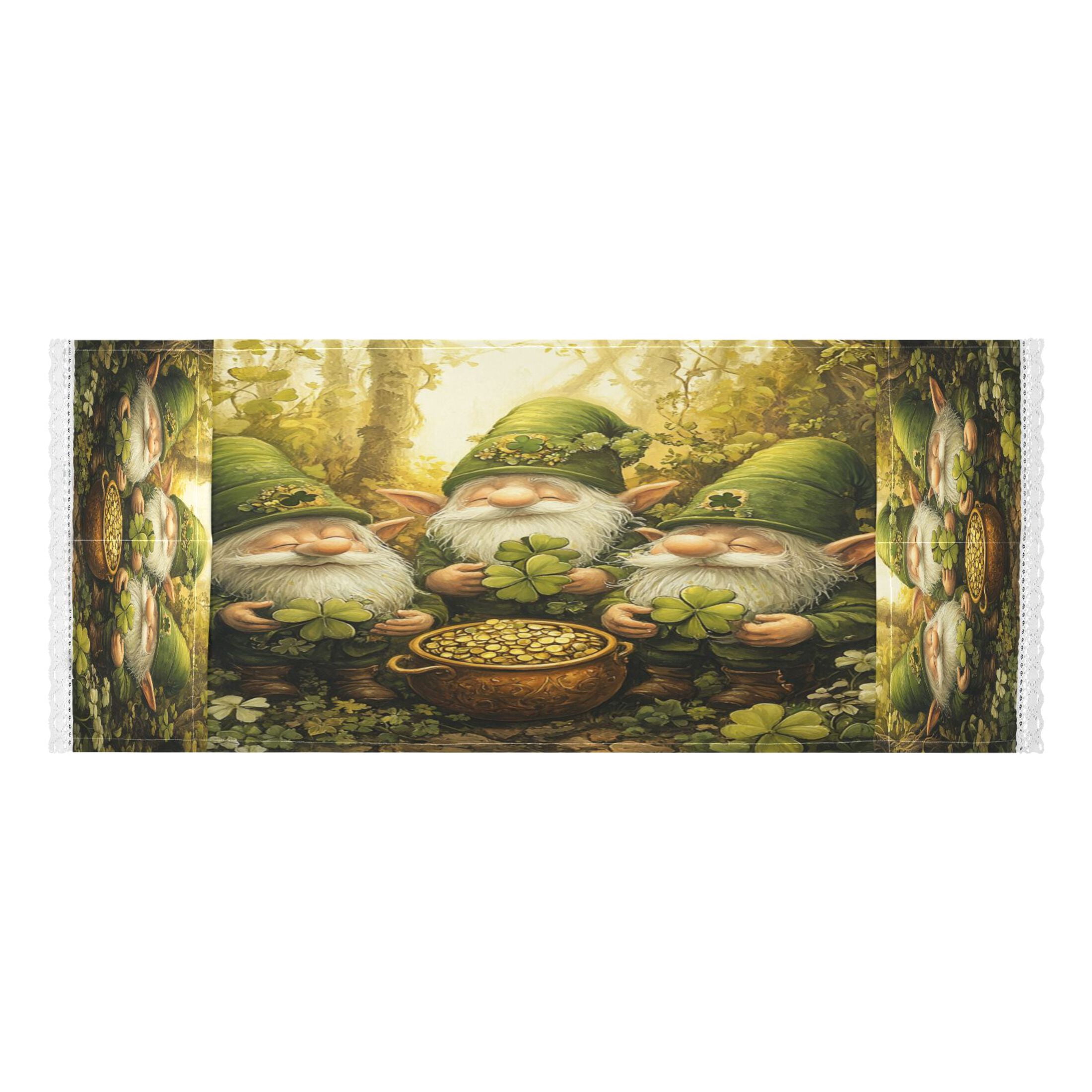 WOBOGO Gnomes Celebrating St Patricks Washing Machine Cloth Dryer Refrigerator Top Cover Protective Non-Slip Mat For Kitchen Laundry