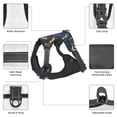thumbnail image 3 of Vsdgher Colorful Dinosaur Pattern Dog Harness,No Pull Pet Harness with Soft Padded Handle,Adjustable Reflective Vest with 2 Buckles,4 Slide Buckles,S-XL Small, 3 of 5