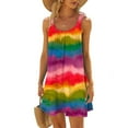 thumbnail image 1 of DPTALR Printemps et Été Femmes Casual Imprimé Col Rond Sans Manches Longueur Genou Robe, 1 of 5