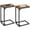 Rustic Brown + Black, variant on VASAGLE C-Shaped End Table, Small Side Table for Couch, Sofa Table with Metal Frame for Living Room, Bedroom, Bedside, Rustic Brown and Black