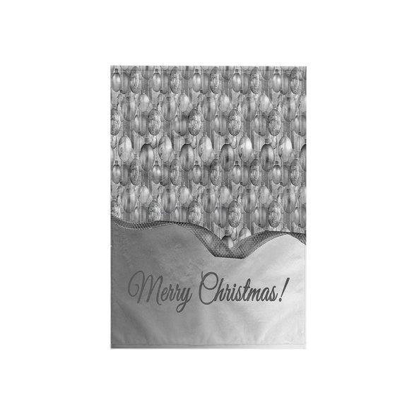 3dRose, Pretty Silver Christmas Ornaments, Merry Christmas, 15x22 Hand Towel