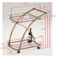 thumbnail image 2 of Carrito de Servicio Pilaster Designs Daffodil 2 Niveles Metal Dorado Vidrio Transparente, 2 of 2
