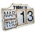 thumbnail image 2 of Shabby Chic Metal Perpetual Flip Calendar Permanent Calendar Square Shape Distressed Finish Wall Hanging-Reproduction Antique, 2 of 6