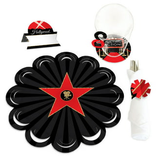 Big Dot of Happiness - Red Carpet Hollywood - Movie Night Party Centerpiece and Table Decoration Kit