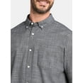 thumbnail image 4 of George Men's and Big Men's Cross Hatch Shirt with Short Sleeves, Sizes XS-3XL, 4 of 5